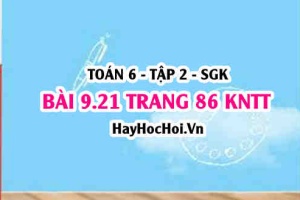 Bài 9.21 trang 86 Toán 6 Tập 2 Kết nối tri thức